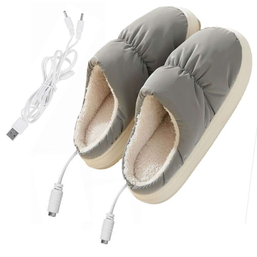 Cozy Warming Footwear, Thermal Down Slippers, USB Heated Slippers - available at Sparq Mart