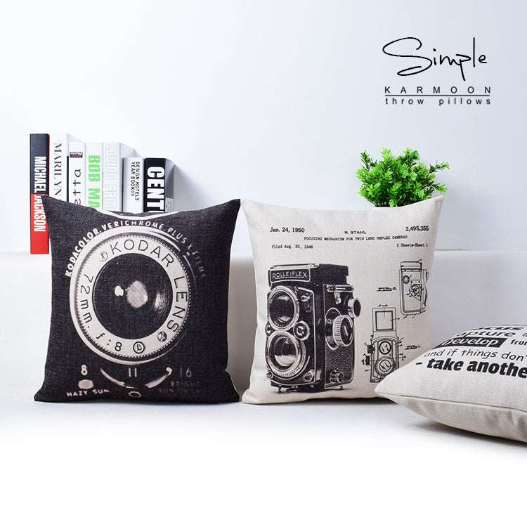 43x43cm Size, Cotton Linen Cushion, Simple Style Pillowcase - available at Sparq Mart