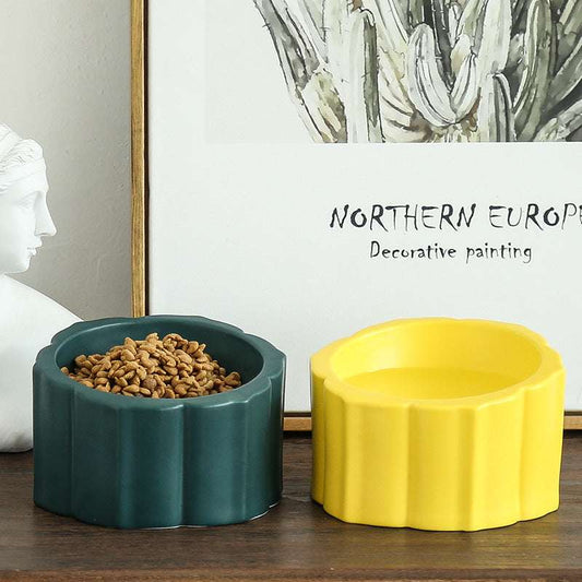 Ceramic Cat Bowl, Ceramic Dog Bowl, colorful cat bowl, Durable Ceramic Pet Dish - available at Sparq Mart