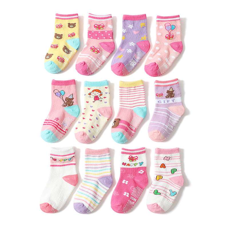 Kids cotton socks, Non-slip floor socks, Polka dot socks - available at Sparq Mart