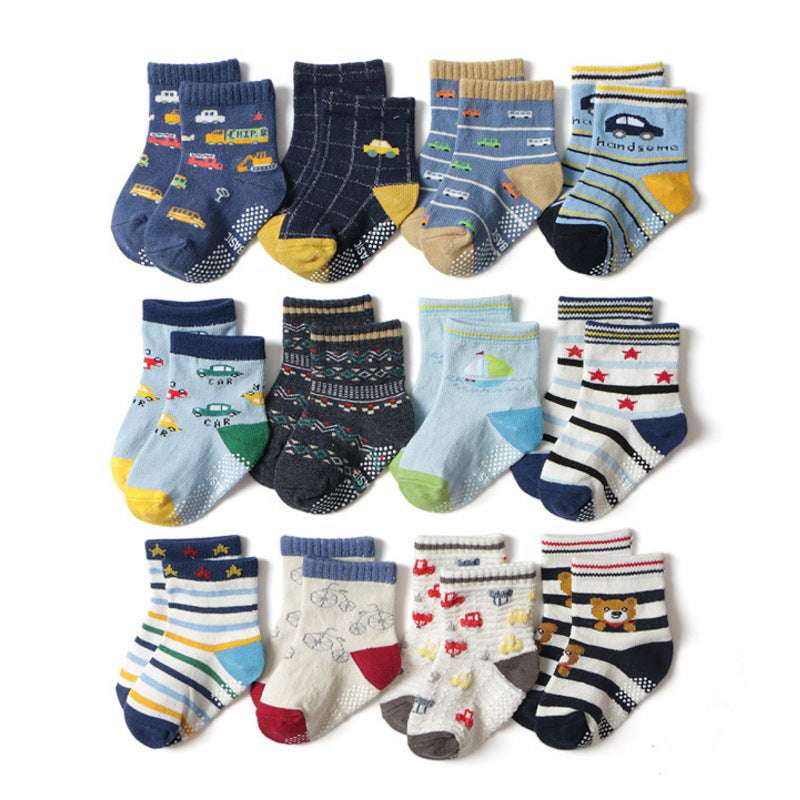 Kids cotton socks, Non-slip floor socks, Polka dot socks - available at Sparq Mart