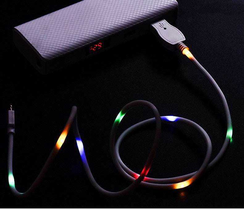 Fast charging cable, Flashing light charging cable, High-quality data cable - available at Sparq Mart