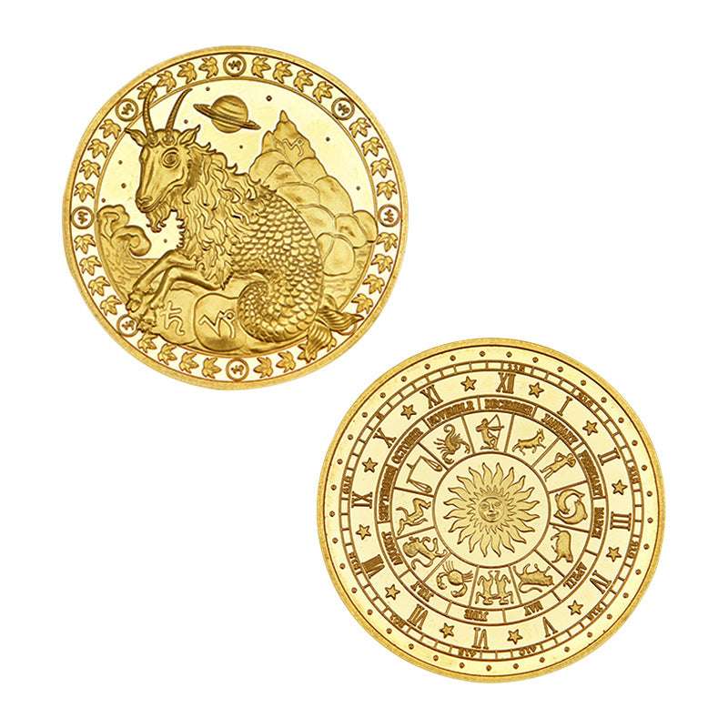 Commemorative Coin, Gold Constellation Coin, Metal Crafts - available at Sparq Mart