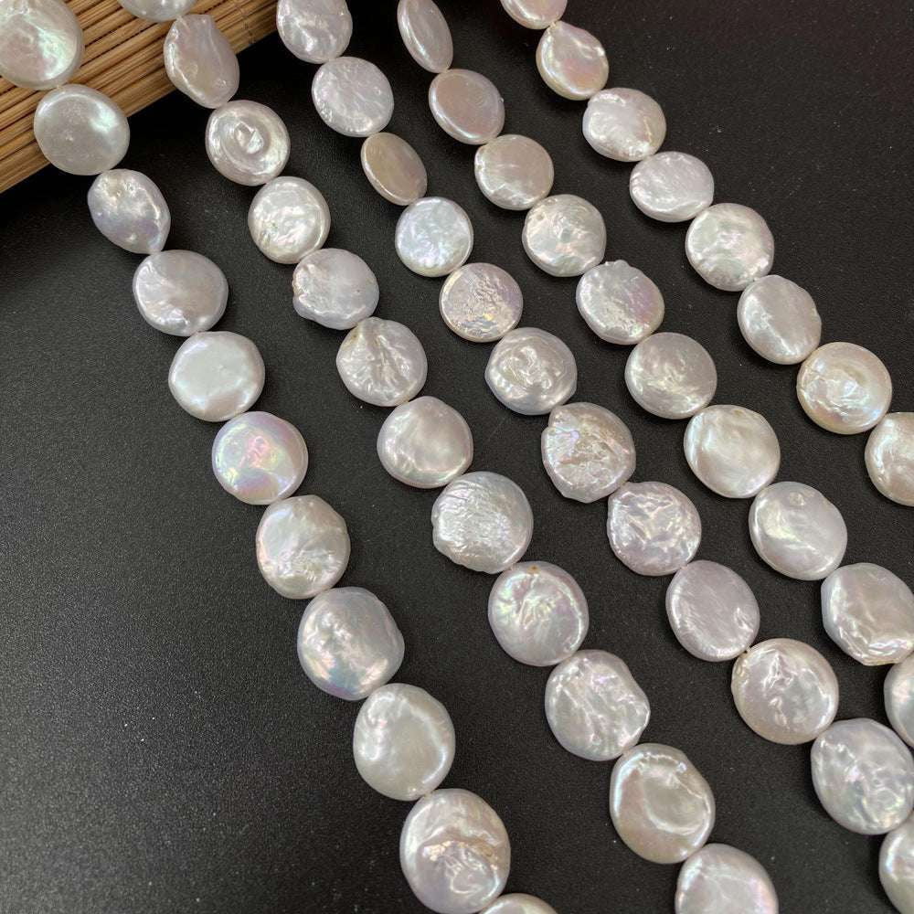 Button Shape Pearl, Freshwater Pearl Beads, Natural Pearl Beads - available at Sparq Mart