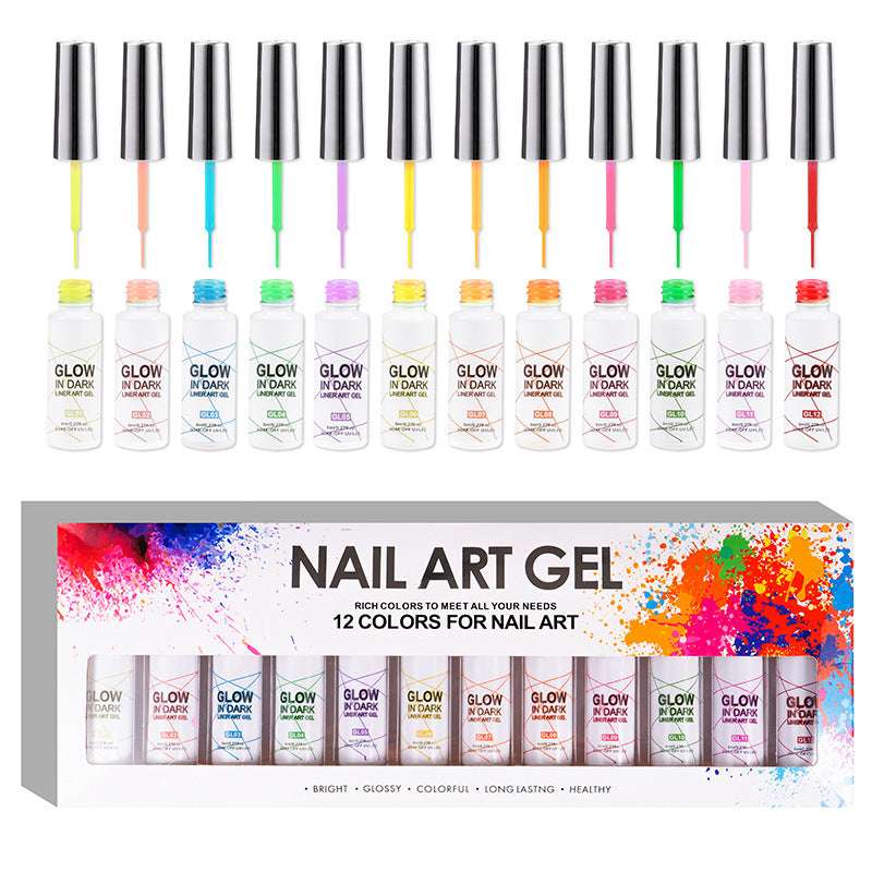 12 Color Set Nail Polish, High-Quality Nail Polish, Phototherapy Nail Polish - available at Sparq Mart