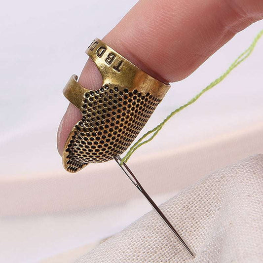 Brass Finger Protector, Quilting Finger Guard, Sewing Thimble Ring - available at Sparq Mart