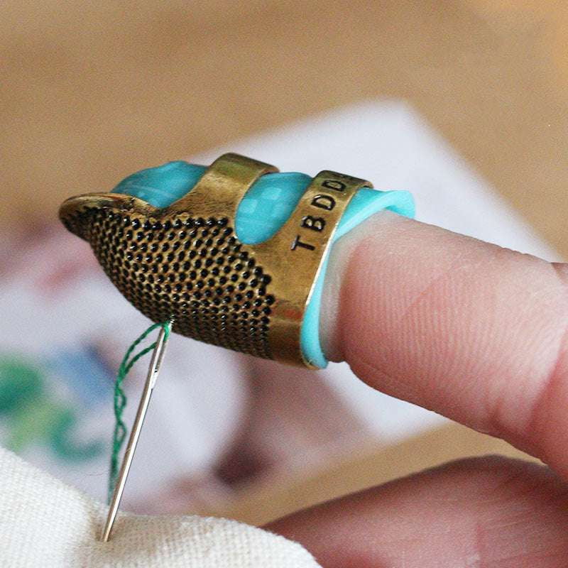 Brass Finger Protector, Quilting Finger Guard, Sewing Thimble Ring - available at Sparq Mart