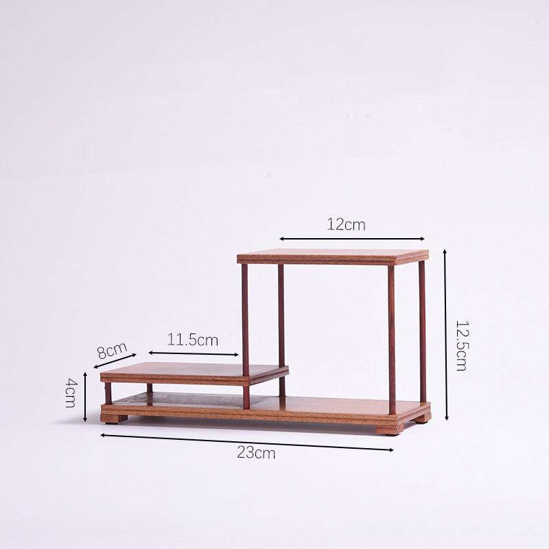 Kung Fu Tea Storage, Small Tea Set Rack, Solid Wood Tea Shelf - available at Sparq Mart