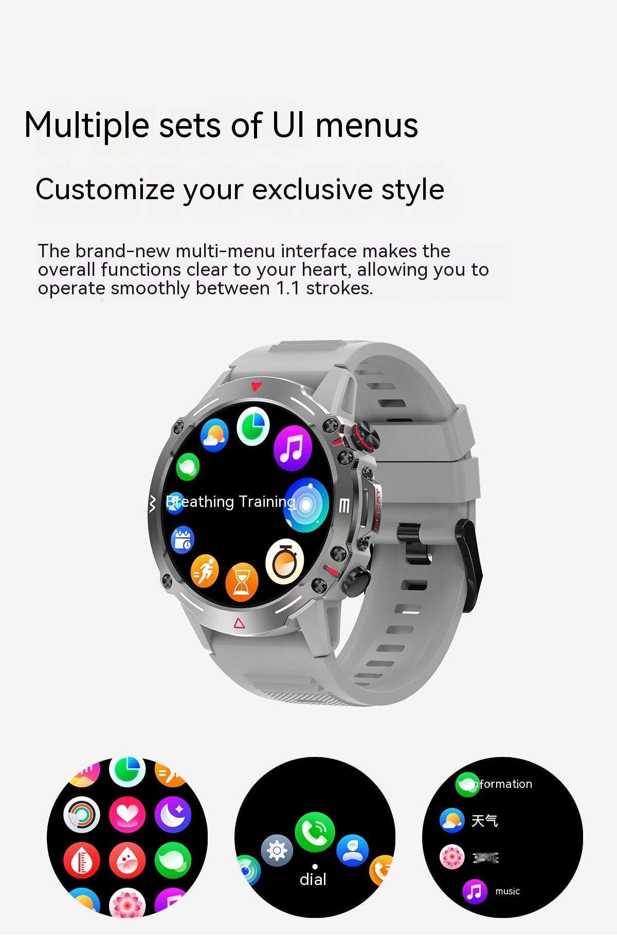 Bluetooth Calling Watch, Custom Dial Watch, HK87 Smart Watch - available at Sparq Mart