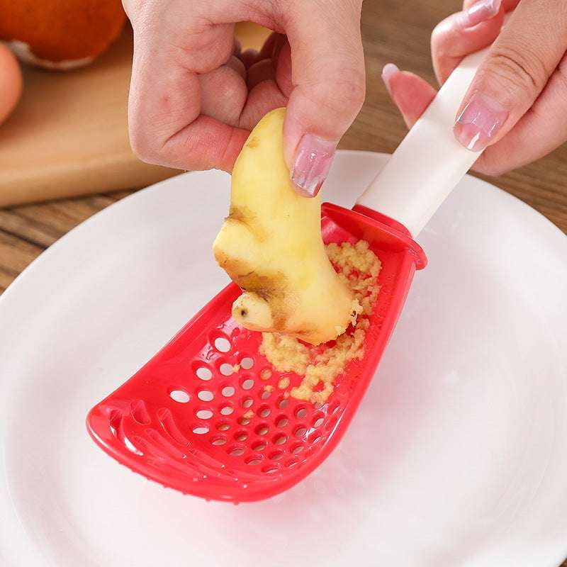 crushing draining spoon, kitchen grinding tool, multifunctional colander spoon - available at Sparq Mart