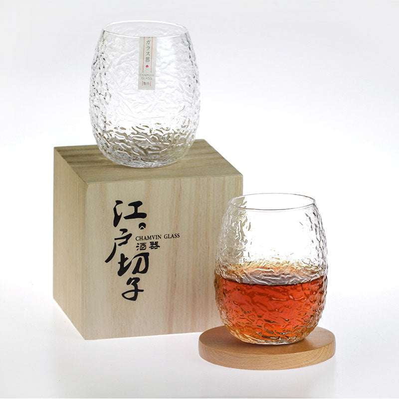 Cocoon Whiskey Cup, Edo Glass Whiskey, Japanese Ins Glassware - available at Sparq Mart