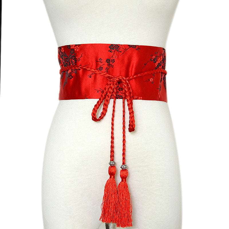 Embroidered Hanfu Accessory, Hanfu Belt Embroidery, Japanese Tassel Girdle - available at Sparq Mart