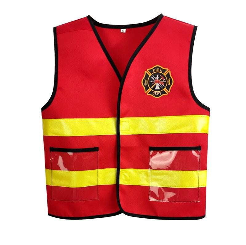 Kids Firefighter Costume Toy Fireman Gear Pretend Play Uniform - available at Sparq Mart