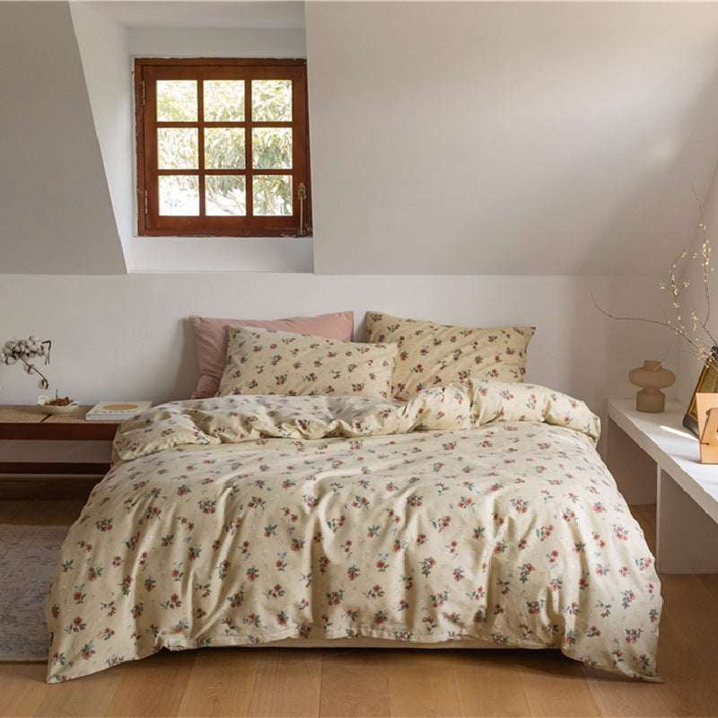 Korean Cotton Bedset, Luxury Bedding Collection, Retro Floral Bedding - available at Sparq Mart