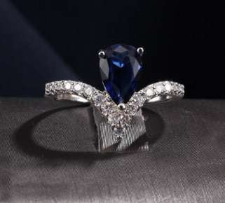 Korean Fashion Ring, Versatile Jewelry Accessory, Zircon Water Ring - available at Sparq Mart