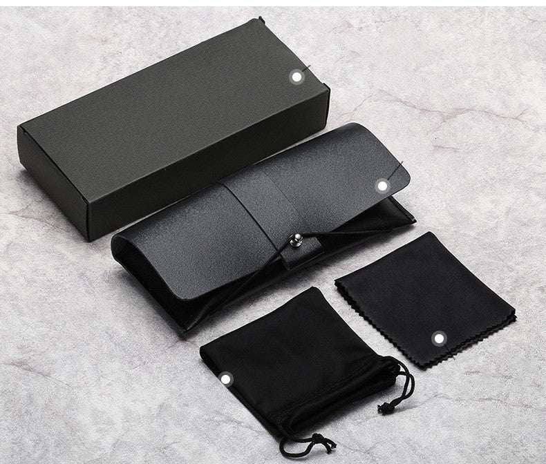 elastic drawstring case, leather sunglasses case, portable sunglasses box - available at Sparq Mart