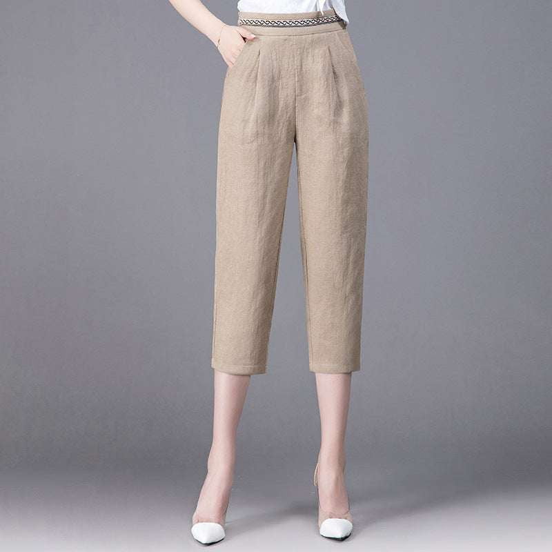 Loose Harem Pants, Summer Linen Trousers, Women's Casual Linens - available at Sparq Mart