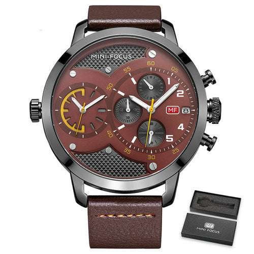 Fashion Calendar Watch, Luminous Leather Watch, Waterproof Men’s Timepiece - available at Sparq Mart