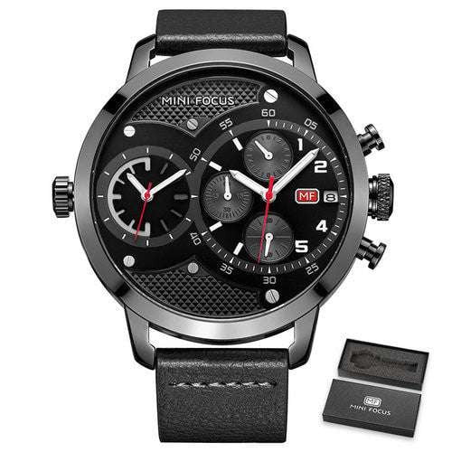 Fashion Calendar Watch, Luminous Leather Watch, Waterproof Men’s Timepiece - available at Sparq Mart