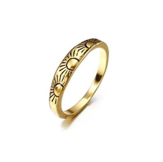 elegant gold ring, gold engagement band, size adjustable ring - available at Sparq Mart