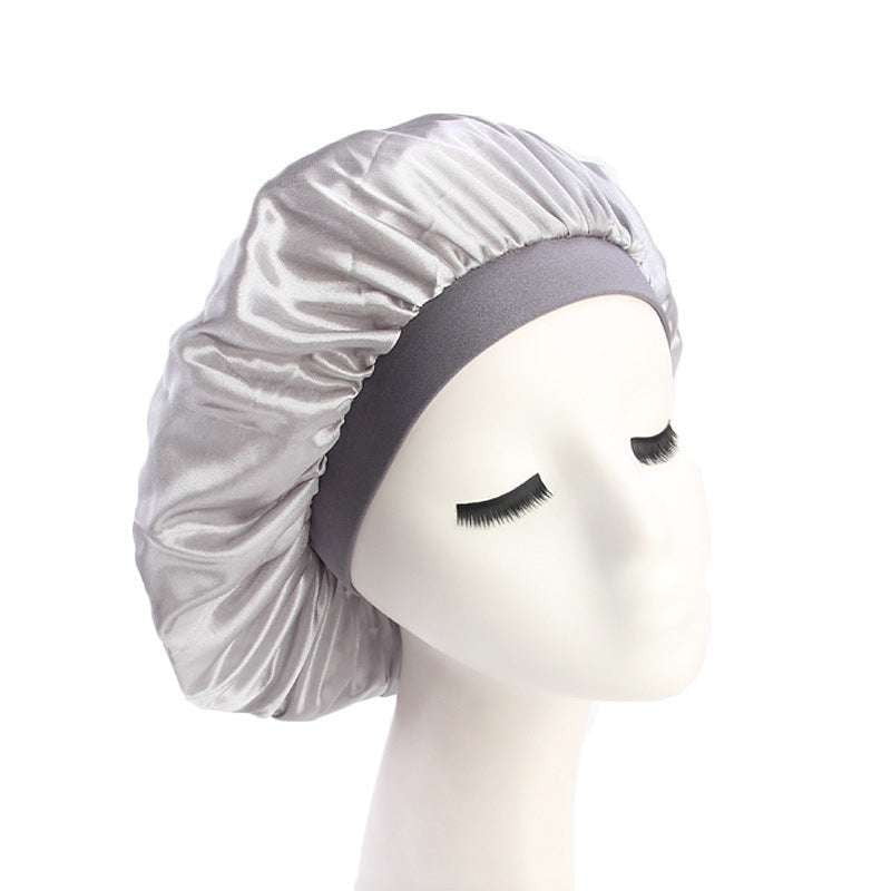 Elegant Nightcap Headwear, Satin Sleep Cap, Silky Dome Nightcap - available at Sparq Mart