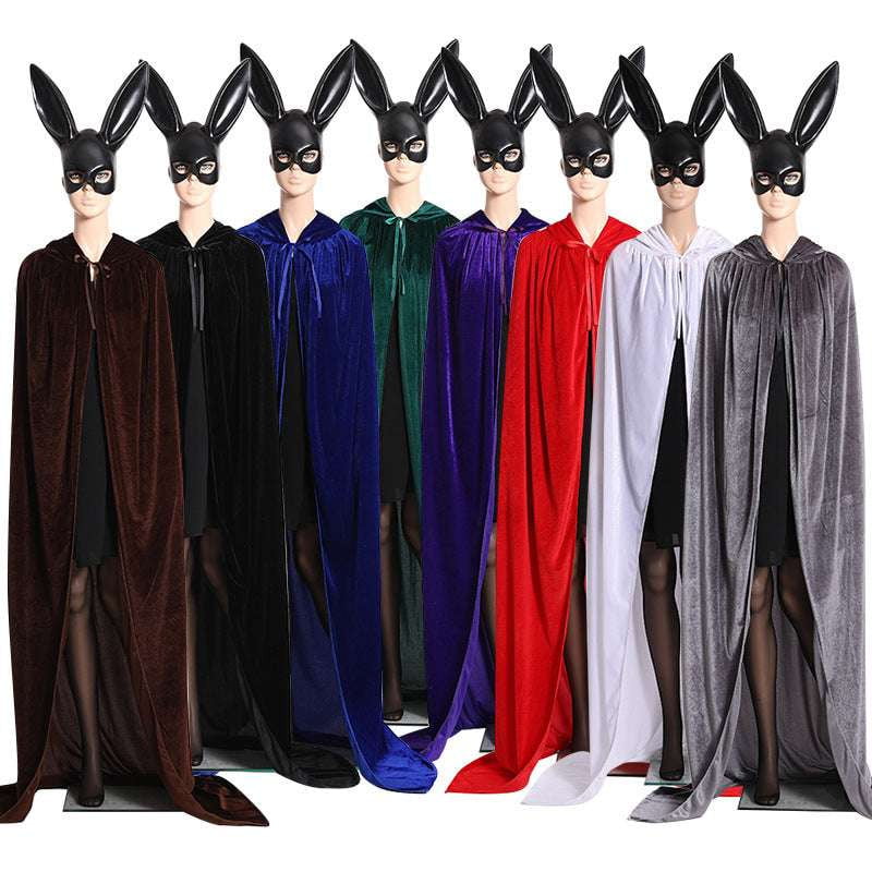 Halloween Witch Costume, Magician Cosplay Garment, Velvet Wizard Cloak - available at Sparq Mart