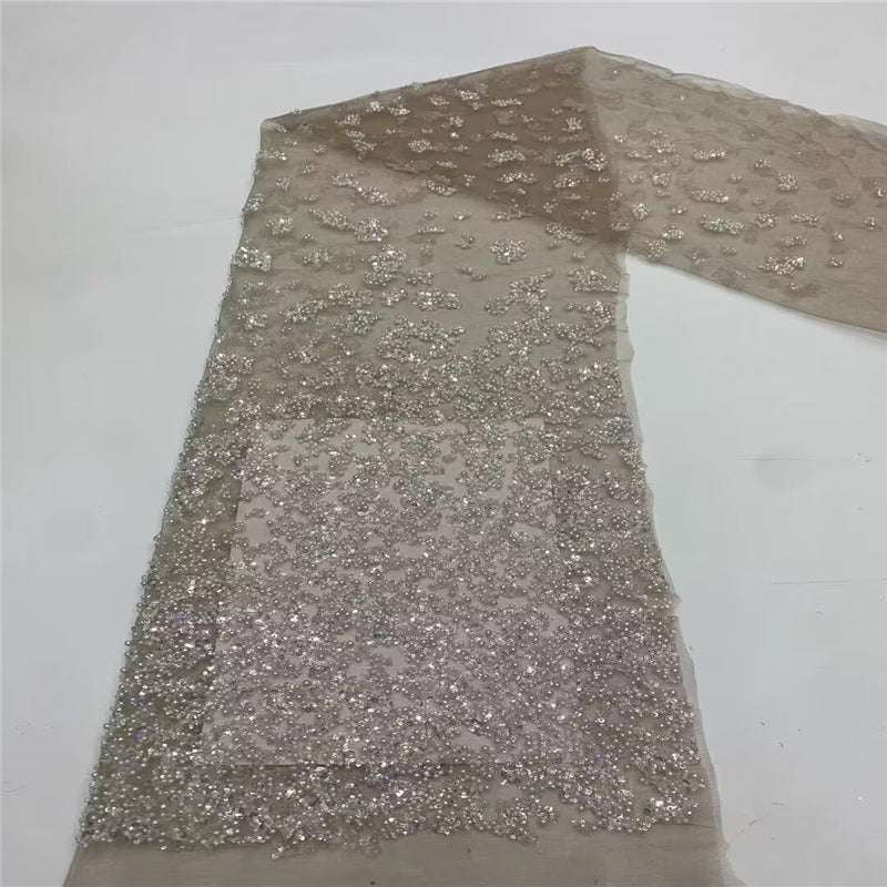 Custom Fabric Designs, Elegant Dress Fabric, Premium Lace Material - available at Sparq Mart