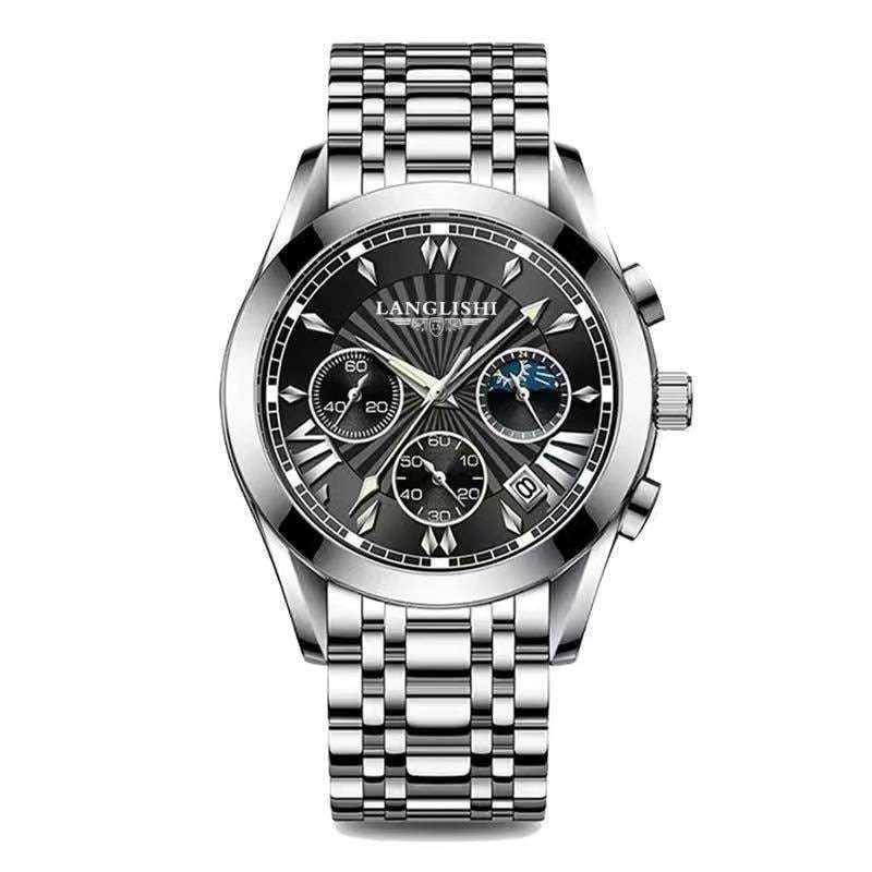 Luminous Waterproof Wristwatch, Men's Elegant Timepiece, Sapphire Crystal Quartz Watch - available at Sparq Mart