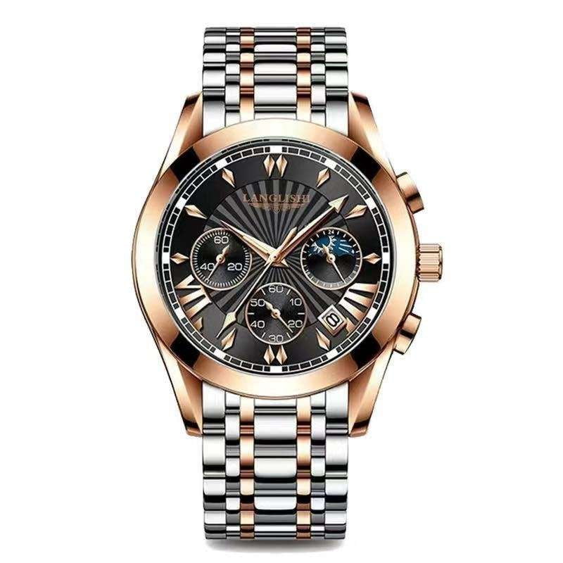 Luminous Waterproof Wristwatch, Men's Elegant Timepiece, Sapphire Crystal Quartz Watch - available at Sparq Mart