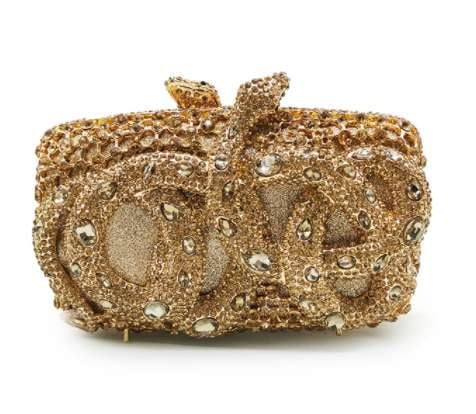 Elegant Diamond Clutch, Magnetic Clasp Clutch, Python Evening Bag - available at Sparq Mart