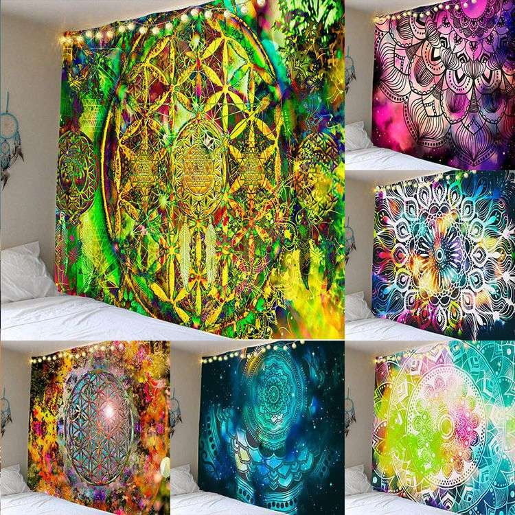 Beach Towel Blanket, Mandala Tapestry Decor, Printed Wall Tapestry - available at Sparq Mart