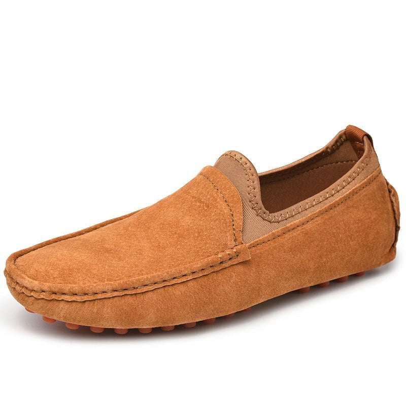 Lightweight Summer Footwear, Men's Breathable Moccasins, Slip-On Leather Shoes - available at Sparq Mart