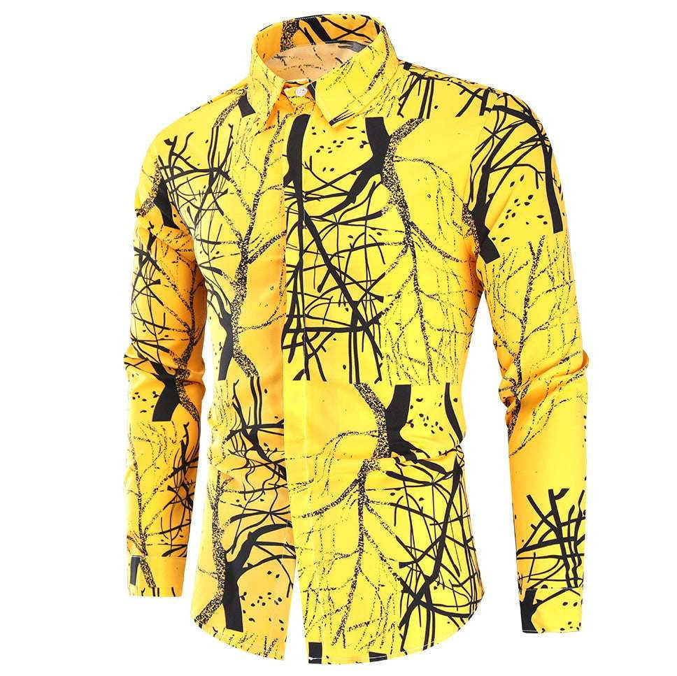 digital print shirt, long sleeve casual, vibrant youth shirt - available at Sparq Mart