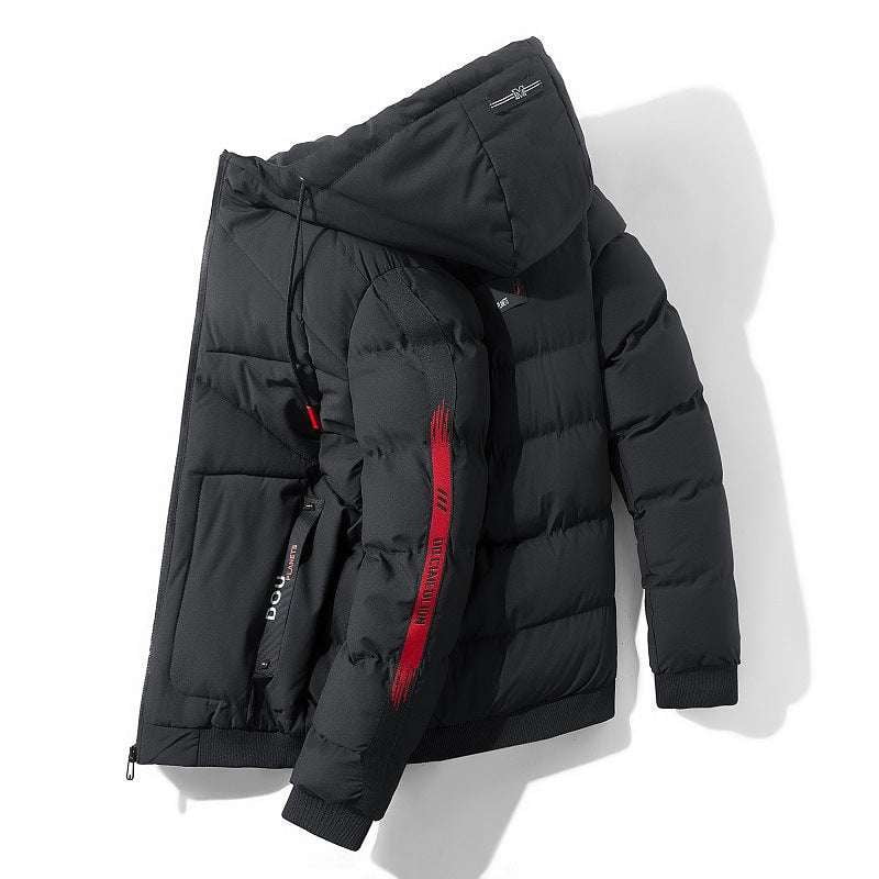 Casual Cotton-Padded Jacket, Men's Winter Coat Jacket, Urban Style Thick Coat - available at Sparq Mart