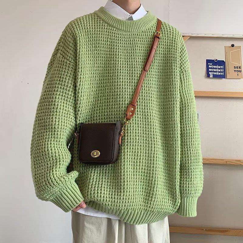 Knitted Sweater Men, Stylish Knitwear Fashion, Thick Bottom Sweater - available at Sparq Mart