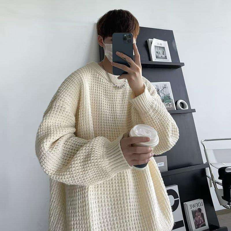 Knitted Sweater Men, Stylish Knitwear Fashion, Thick Bottom Sweater - available at Sparq Mart