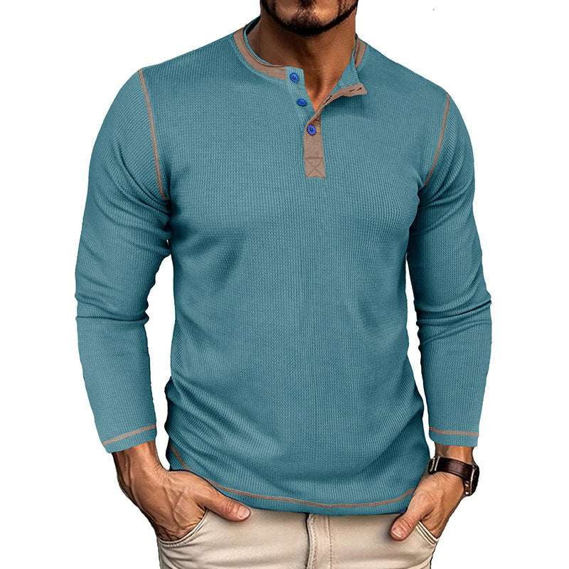 Casual Long Sleeve, Men's Fashion Pullover, Polyester Fiber Top - available at Sparq Mart