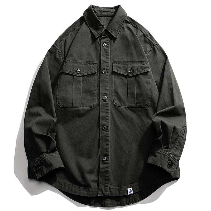 Loose Fit Jacket, Men's Overshirt Fashion, Trendy Shirt Jacket - available at Sparq Mart