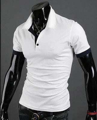 Casual Polo Shirt, Men's Contrast Polo, Polo T-Shirt Fashion - available at Sparq Mart