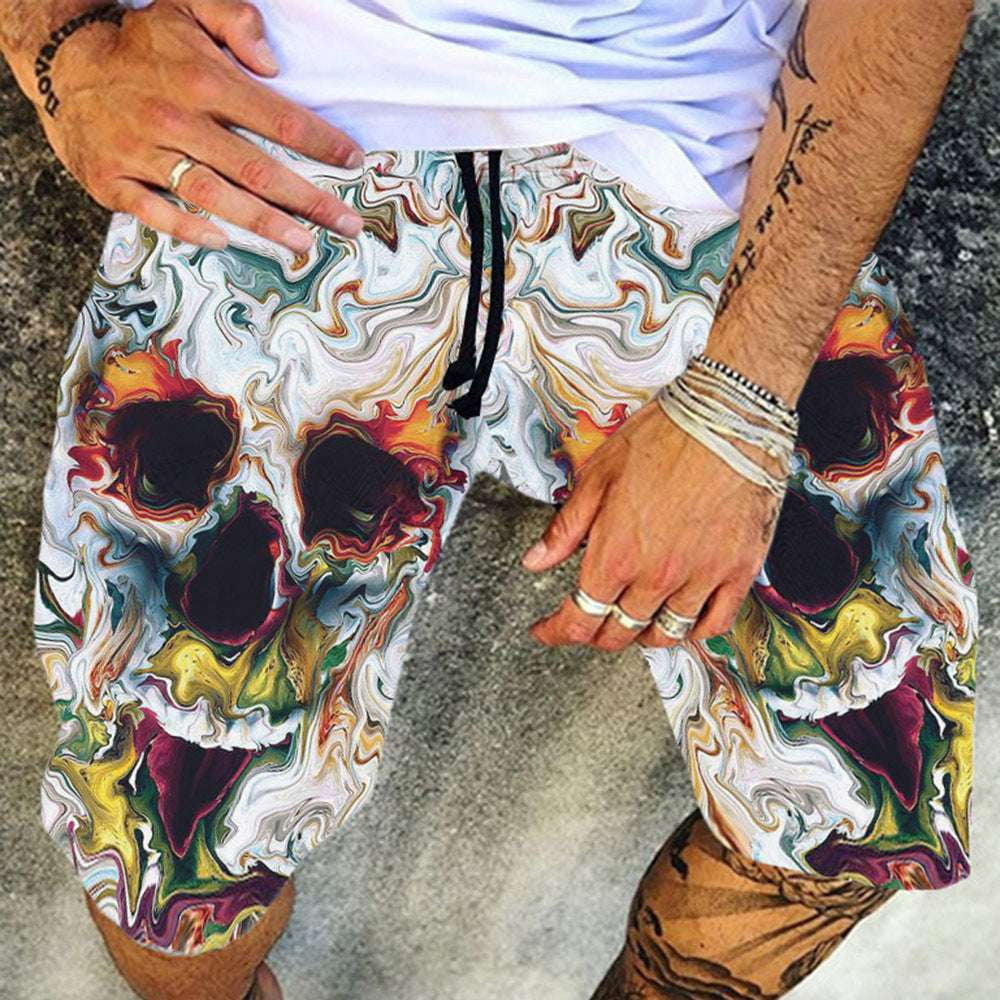 casual printed shorts, stylish five-point pants, summer patterned trousers - available at Sparq Mart