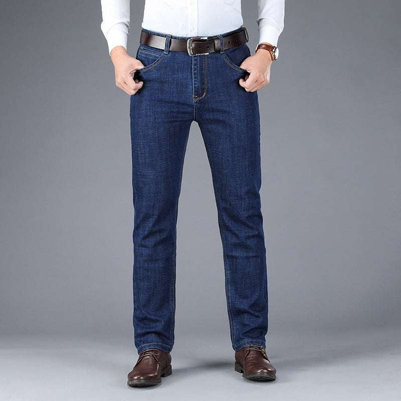 business casual denim, men's winter jeans, thick straight-leg jeans - available at Sparq Mart