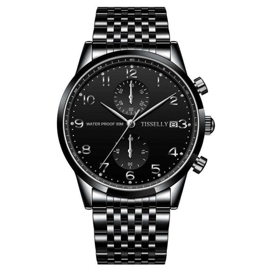men's quartz watch, steel belt watch, waterproof fashion watch - available at Sparq Mart