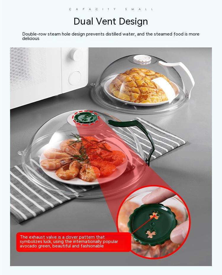 Dustproof Microwave Lid, Microwave Splash Guard, Transparent Food Cover - available at Sparq Mart