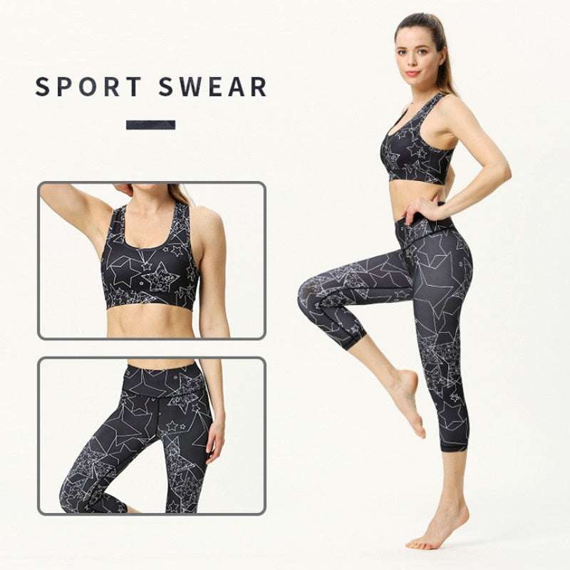 Digital Print Leggings, Moisture Wicking Yoga, Polyester Yoga Suit - available at Sparq Mart