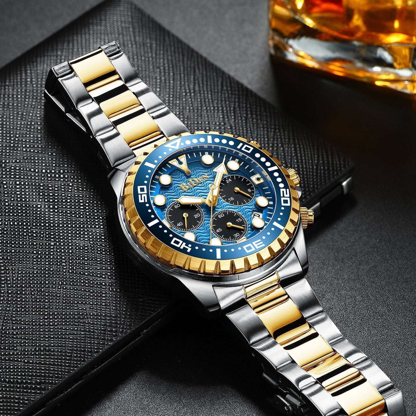 Men's Fashion Watch, Multifunctional Wristwatch Men, Steel Belt Timepiece - available at Sparq Mart