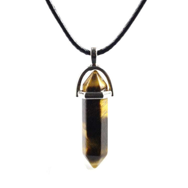 Crystal Hexagonal Pendant, Fashion Pendant Necklace, Natural Stone Jewelry - available at Sparq Mart