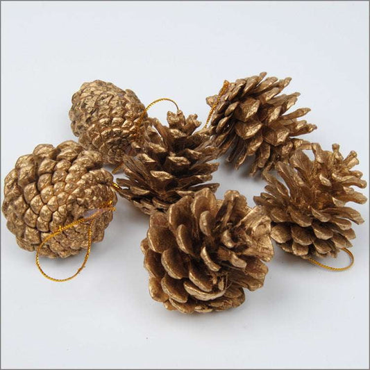 festive tree ornaments, handcrafted pine decor, natural cone decoration - available at Sparq Mart