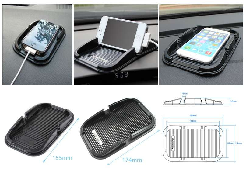 Car Dashboard Grip Mat, Dashboard Non-Slip Pad, Smartphone Dashboard Holder - available at Sparq Mart