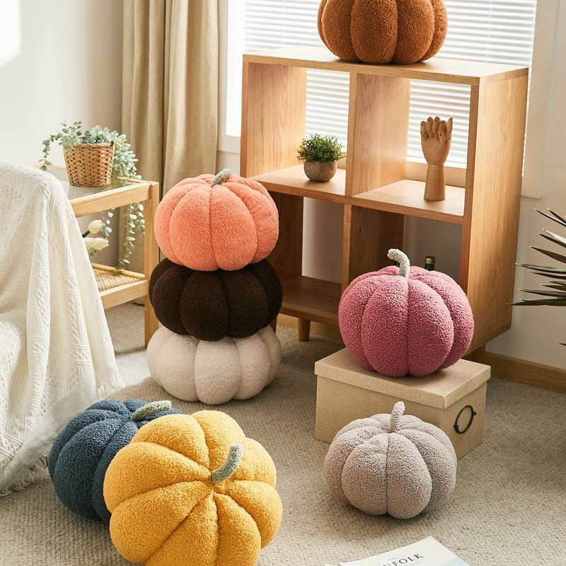 Knitted Yarn, Nordic Pumpkin Round Pillow, Plush Pillow - available at Sparq Mart