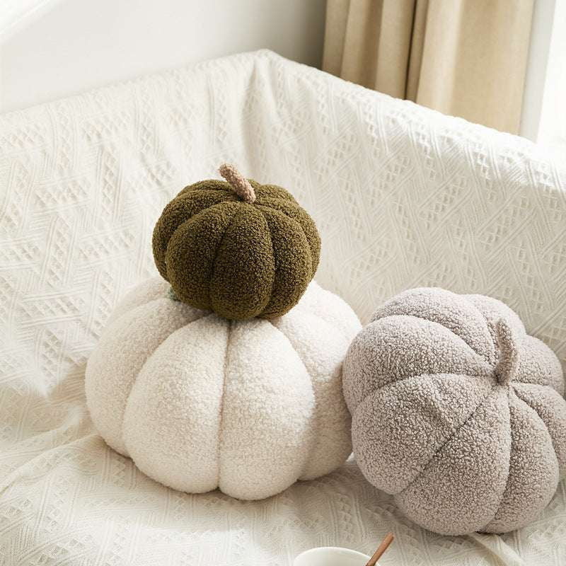 Knitted Yarn, Nordic Pumpkin Round Pillow, Plush Pillow - available at Sparq Mart